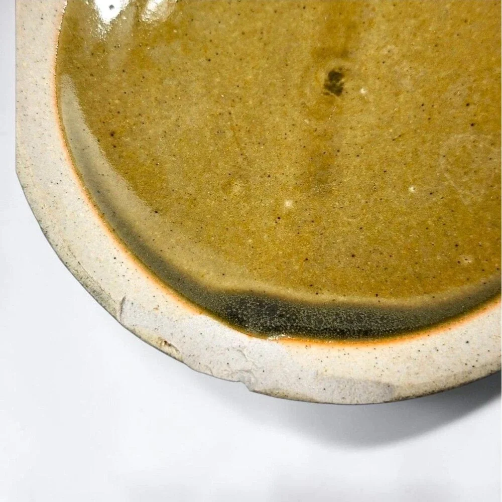 ​Vintage Stoneware Mini Casserole Crocks Set of 4 Avocado Green Brown Drip Glaze